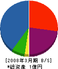 田中建設 貸借対照表 2008年3月期