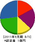 熊谷建設 貸借対照表 2011年9月期