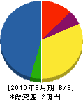 竹内建材 貸借対照表 2010年3月期