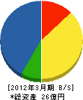 丸田組 貸借対照表 2012年3月期