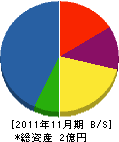 マシモ工業 貸借対照表 2011年11月期