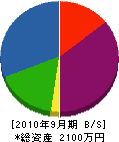池田土木 貸借対照表 2010年9月期 池田土木 貸借対照表 2010年9月期