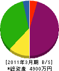 芦谷土建 貸借対照表 2011年3月期