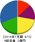 西日本建設 貸借対照表 2010年7月期 西日本建設 貸借対照表 2010年7月期