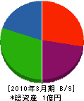 島田商事 貸借対照表 2010年3月期