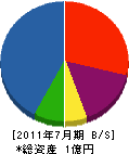矢野電設 貸借対照表 2011年7月期