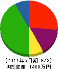 田島建設 貸借対照表 2011年5月期