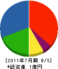 塩坂組 貸借対照表 2011年7月期
