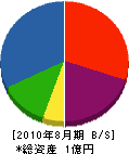 田口工務店 貸借対照表 2010年8月期