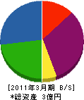 竹島建設 貸借対照表 2011年3月期