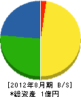 橋本ポンプ 貸借対照表 2012年8月期