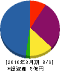 戸崎組 貸借対照表 2010年3月期
