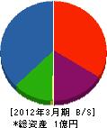 松島建築 貸借対照表 2012年3月期