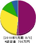 米田電気 貸借対照表 2010年5月期