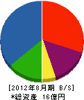 日本エスエム 貸借対照表 2012年8月期