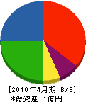 栗田開発 貸借対照表 2010年4月期