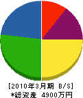 栃木県安全施設業（同） 貸借対照表 2010年3月期