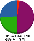 大阪ウイントン 貸借対照表 2012年3月期