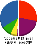 牛田豊建設 貸借対照表 2008年6月期