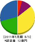 のとさく 貸借対照表 2011年5月期