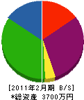 松元工業 貸借対照表 2011年2月期