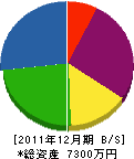 石川製畳工業 貸借対照表 2011年12月期