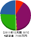 東設備 貸借対照表 2011年12月期