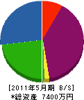 松岡塗装 貸借対照表 2011年5月期