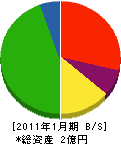 山岡産業 貸借対照表 2011年1月期