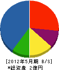 小野建工 貸借対照表 2012年5月期