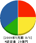 上田工業 貸借対照表 2009年5月期
