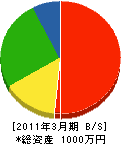 眞純産業 貸借対照表 2011年3月期