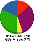石田工務店 貸借対照表 2011年1月期