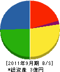 遠藤組 貸借対照表 2011年9月期