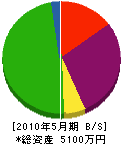 倉光設備 貸借対照表 2010年5月期 倉光設備 貸借対照表 2010年5月期