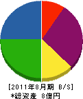 大阪メーター製造 貸借対照表 2011年8月期