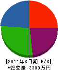 桑田商会 貸借対照表 2011年3月期