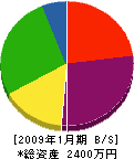 中澤工務店 貸借対照表 2009年1月期
