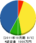 松尾塗装 貸借対照表 2011年10月期