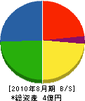 新潟寺岡オート・ドア 貸借対照表 2010年8月期