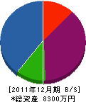 高橋住建 貸借対照表 2011年12月期