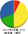 富士メン 貸借対照表 2012年3月期