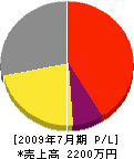 松崎工業所 損益計算書 2009年7月期