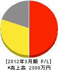 横川電氣商会 損益計算書 2012年3月期