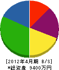 藤田建設 貸借対照表 2012年4月期