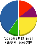 松尾農材 貸借対照表 2010年3月期
