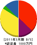 京亜 貸借対照表 2011年3月期