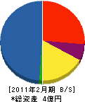 ワタイチ 貸借対照表 2011年2月期