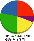 太閤堂 貸借対照表 2010年7月期