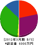 福山電気工業 貸借対照表 2012年3月期